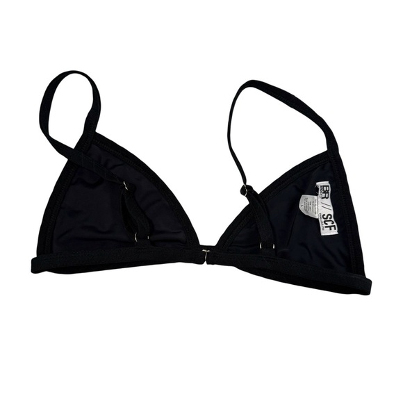 Beach Riot stone cold fox Kyla black triangle string bikini top & bottom large - Picture 4 of 8